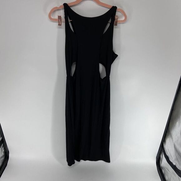 Blessed are the Meek Holy Smokes Black Cutout Sleeveless Midi Dress Womens 8 - Picture 4 of 5